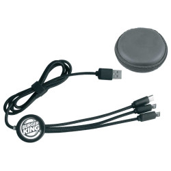 1A USB Giriş / Çıkış Micro IOS, Type -C Çıkış Beyaz Led Işıkılı Baskı