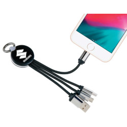 IOS Micro USB Type C Beyaz LED Işıklı Baskı