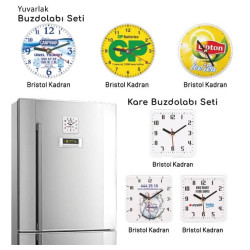 Yuvarlak Buzdolabı Saati  ( 11,5 X11,5 cm )